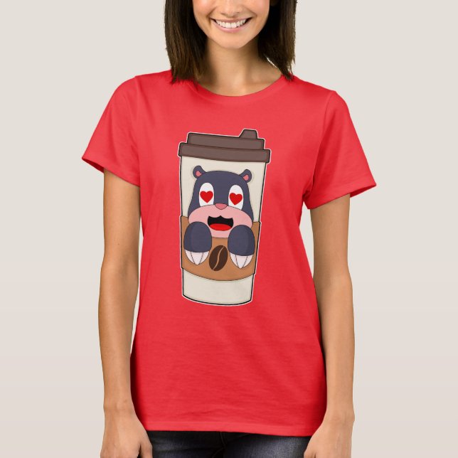 Camiseta Café da Toupeira para viagem (Frente)