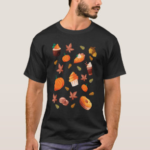 Camiseta Café de Abóbora Café Tarde Queda Estação de outono