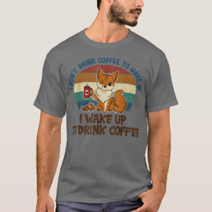 Camiseta Café De Bebendo, Amante de os animais Engraçado Pa