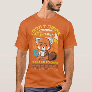 Camiseta Café De Bebendo, Amante de os animais Engraçado Pa
