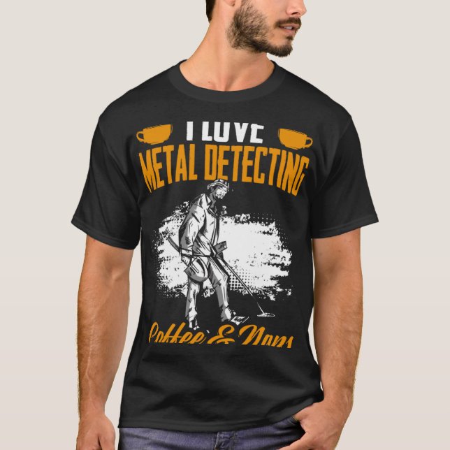 Camiseta Café De Caça De Tesouros E Metais Detectores De So (Frente)