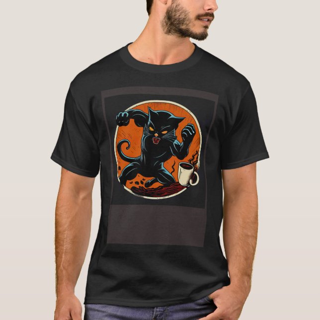 Camiseta Café de Combate do Gato Preto (Frente)