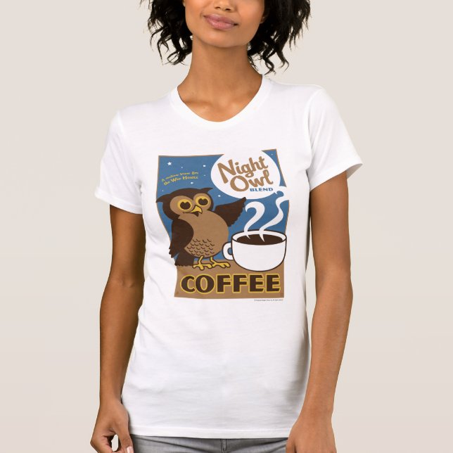 Camiseta Café de Coruja Noturna (Frente)