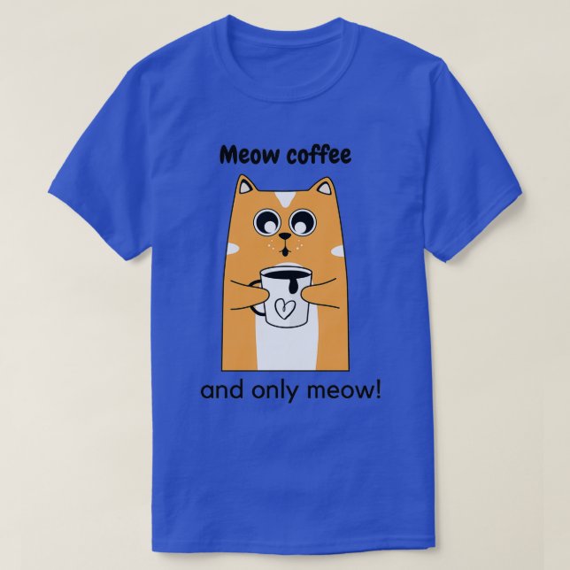 Camiseta Café de erva e só miau (Frente do Design)