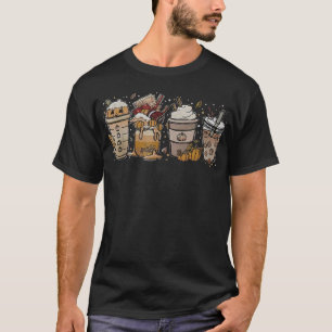 Camiseta Café de Especiarias de Abóbora Latte outono Estaçã