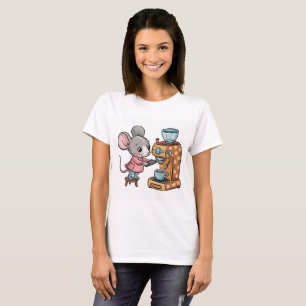 Camiseta Café de Fazer para Mouse Adorável