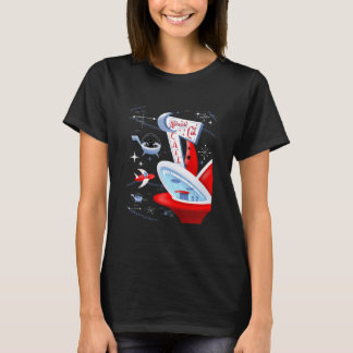 Camiseta Café de Gato Atômico Retro Futurístico
