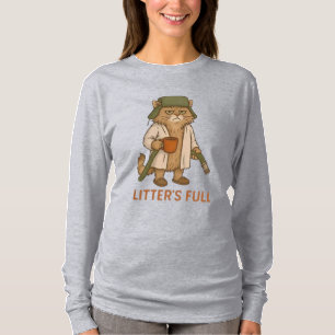 Camiseta Café de Gato Completo da Littlers, Cafeína para Am