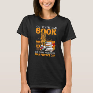 Camiseta Café De Gato E Marcação Dos Três Ingredientes A Um