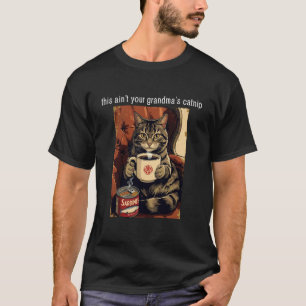 Camiseta Café de Gato e Sardinhas Isto Não é Erva de Limão