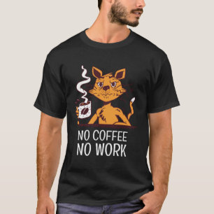 Camiseta Café de Gato Grão de Café Homens Mulheres
