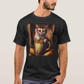 Camiseta Café de Gato Milho Na Espiga