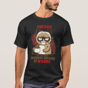 Camiseta Café de Gato Porque Assassinato é Errado