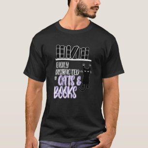 Camiseta Café De Gatos E Livros Pet Irônico