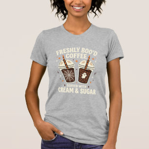Camiseta Café de Halloween Recém Sangrado