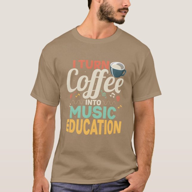 Camiseta Café De Iurn Para Musice Da Escola De Educação De  (Frente)