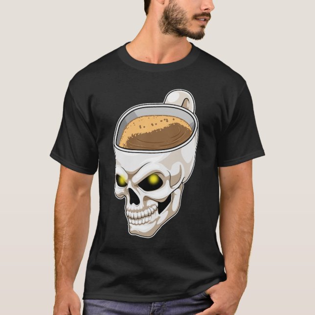 Camiseta Café de Mug Crânio (Frente)