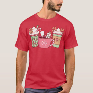 Camiseta Café de Natal bonito Bebe Gingerpão Homem Neve
