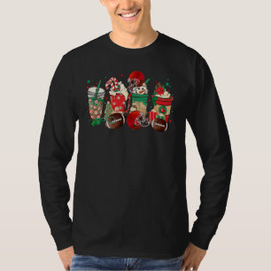 Camiseta Café de Natal Dia de Futebol Americano Bebida de C