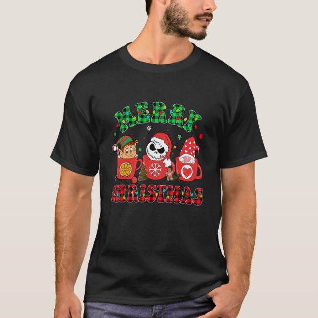 Camiseta Café de Natal Merry Latte Cozy Winter Xmas Coff (Frente)