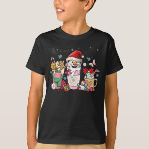 Camiseta Café de Natal Rosa Especiais de Natal Latão Cozy S
