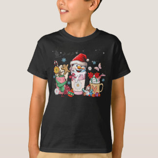 Camiseta Café de Natal Rosa Especiais de Natal Latão Cozy S