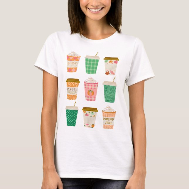 Camiseta Café de outono | Autumn Pumpkin Spice Latte (Frente)