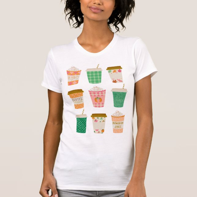 Camiseta Café de outono | Autumn Pumpkin Spice Latte (Frente)