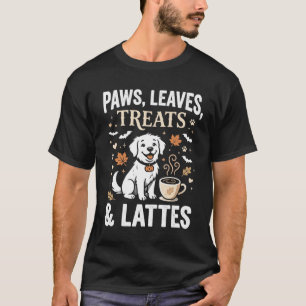 Camiseta Café de Outono de Cachorro Halloween