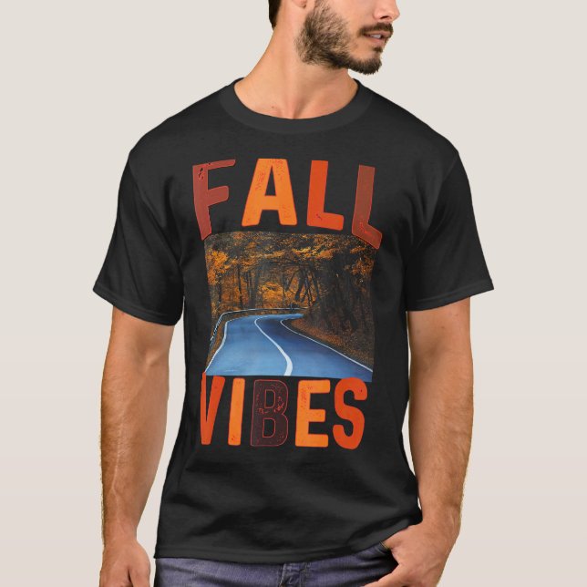 Camiseta Café De outono - Vibes Retro Pumpkin Spice Autumn  (Frente)