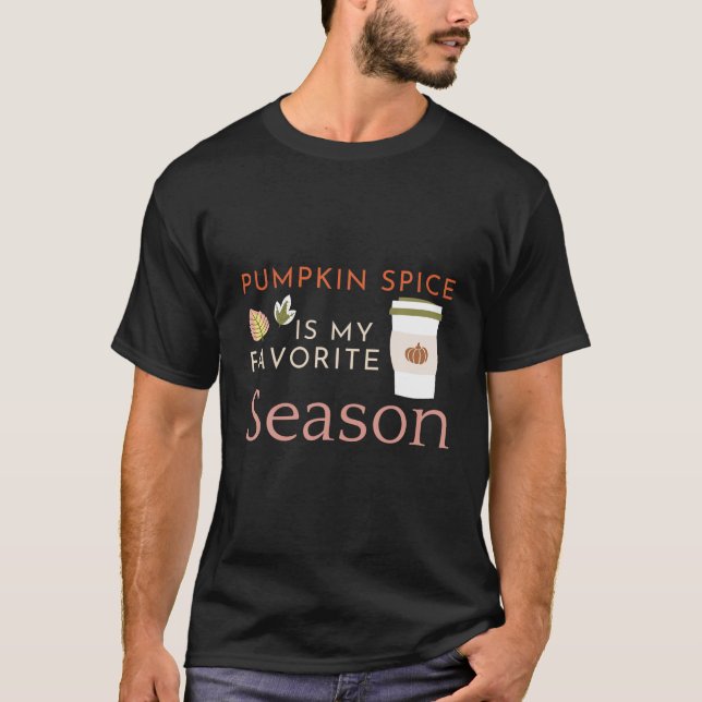 Camiseta Café De Pumpkin Spice, Estação De Pumpkin, Outono  (Frente)
