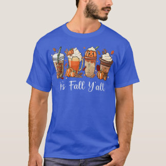Camiseta Café De Pumpkin Spice Laté De Queda Yall Autumn Se