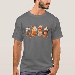 Camiseta Café De Queda, Taça De Bebida Latte De Abóbora De