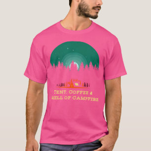 Camiseta Café De Tent Cheira A Campo De Itinerância De Camp