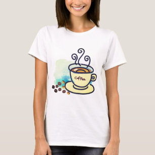 Camiseta Café delicioso, grãos de café