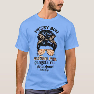 Camiseta Café desarrumado com bun gangsta rap retro para fa