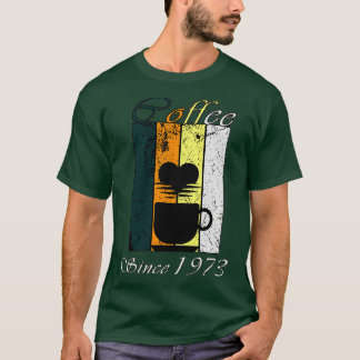 Camiseta Café desde 1973 - Presente de Aniversário do Café