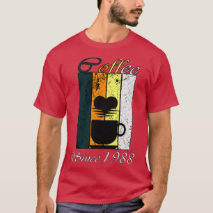 Camiseta Café desde 1988 Presente de Aniversário do Café Re
