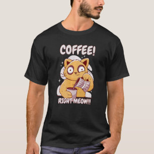 Camiseta Café Direita Meia Gatos Fluffy
