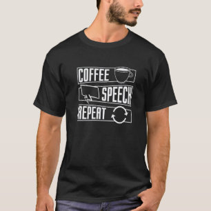 Camiseta Café Discurso Repetir Ansiedade Conscientização Cu