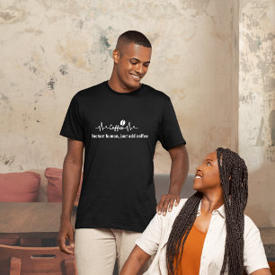 Camiseta café divertido Coffee Cote humano instantâneo, adi
