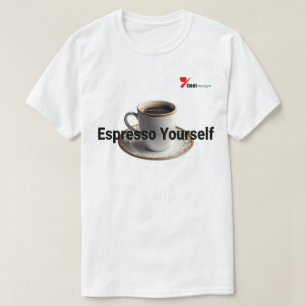 Camiseta Café Divertido "Espresso Você Mesmo" Amantes de Ca
