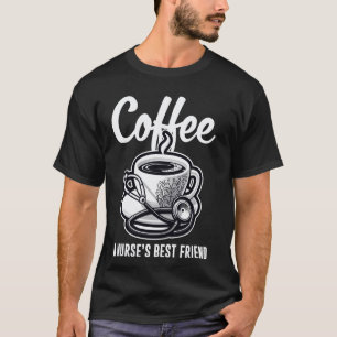 Camiseta Café Divertido Melhor Amigo de uma Enfermeira LPN