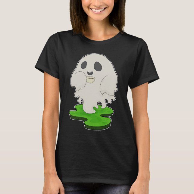 Camiseta Café do Fantasma Halloween (Frente)