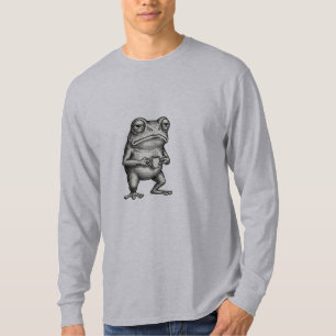 Camiseta Café do Sapo Mal-Humorado Segunda-Feira de Manhã D