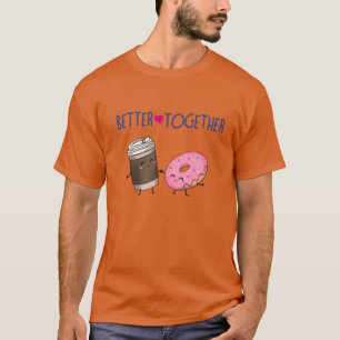 Camiseta Café Donuts Melhor Juntos