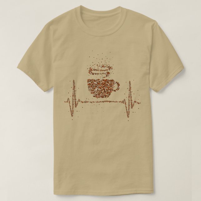Camiseta Café Drinker Café Cafeína Pulsação (Frente do Design)