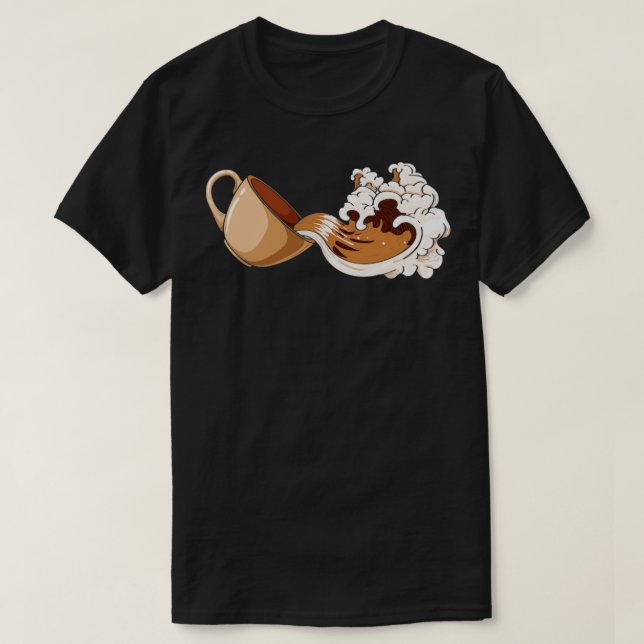 Camiseta Café Drinker Café Kanagawa (Frente do Design)