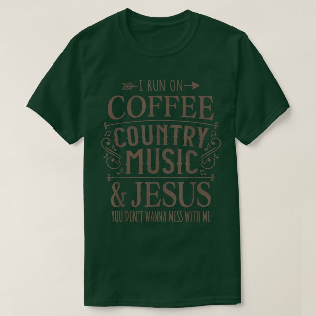 Camiseta Café Drinker que eu dirijo no Café Country Music e (Frente do Design)