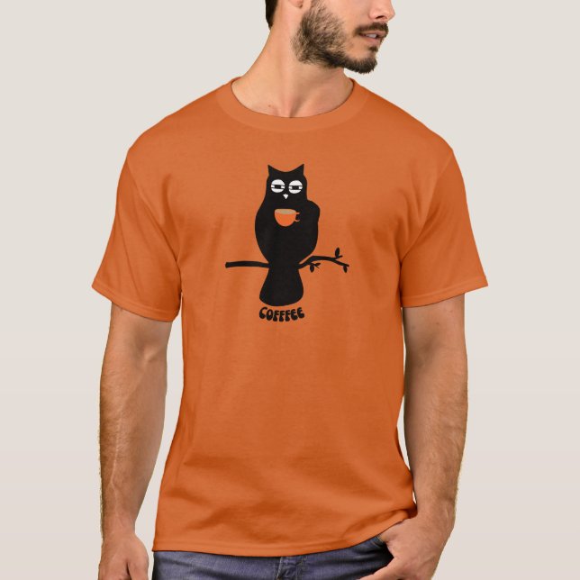 Camiseta Café Droopy Eyed Owl (Frente)